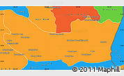 Political Simple Map of Koh Nhek