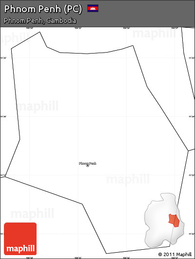 Blank Simple Map of Phnom Penh (PC)