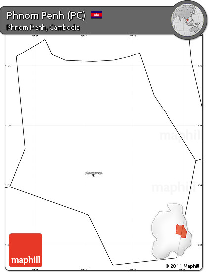 Blank Simple Map of Phnom Penh (PC)
