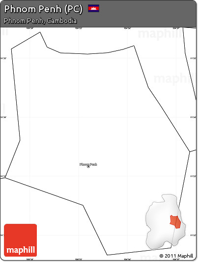 Blank Simple Map of Phnom Penh (PC)