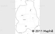 Blank Simple Map of Phnom Penh, cropped outside