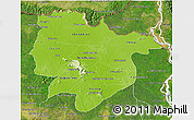 Physical 3D Map of Preah Vihear, satellite outside