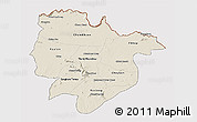 Shaded Relief 3D Map of Preah Vihear, cropped outside