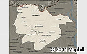 Shaded Relief 3D Map of Preah Vihear, darken