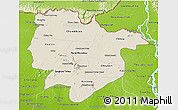 Shaded Relief 3D Map of Preah Vihear, physical outside