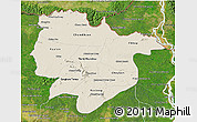 Shaded Relief 3D Map of Preah Vihear, satellite outside