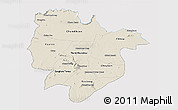 Shaded Relief 3D Map of Preah Vihear, single color outside