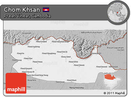 Gray 3D Map of Chom Khsan