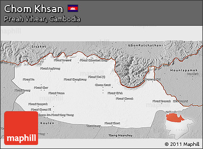 Gray 3D Map of Chom Khsan