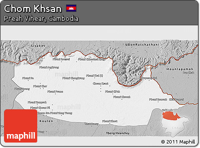 Gray 3D Map of Chom Khsan