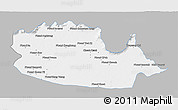 Gray 3D Map of Chom Khsan, single color outside