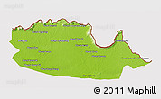 Physical 3D Map of Chom Khsan, cropped outside