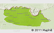 Physical 3D Map of Chom Khsan, lighten