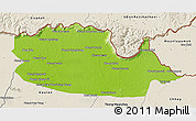 Physical 3D Map of Chom Khsan, shaded relief outside