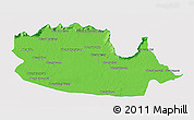 Political 3D Map of Chom Khsan, single color outside