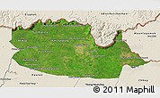 Satellite 3D Map of Chom Khsan, shaded relief outside