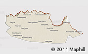 Shaded Relief 3D Map of Chom Khsan, cropped outside