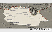 Shaded Relief 3D Map of Chom Khsan, darken