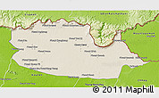 Shaded Relief 3D Map of Chom Khsan, physical outside