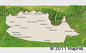Shaded Relief 3D Map of Chom Khsan, satellite outside