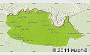 Physical Map of Chom Khsan, lighten