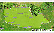 Physical Map of Chom Khsan, satellite outside