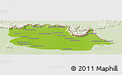 Physical Panoramic Map of Chom Khsan, lighten