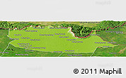 Physical Panoramic Map of Chom Khsan, satellite outside
