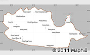 Gray Simple Map of Chom Khsan, cropped outside