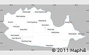 Gray Simple Map of Chom Khsan, single color outside