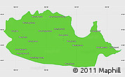 Political Simple Map of Chom Khsan, single color outside