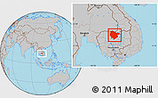 Gray Location Map of Preah Vihear