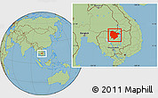 Savanna Style Location Map of Preah Vihear