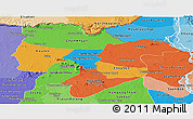 Political Panoramic Map of Preah Vihear, political shades outside