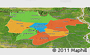 Political Panoramic Map of Preah Vihear, satellite outside