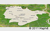 Shaded Relief Panoramic Map of Preah Vihear, satellite outside