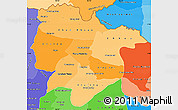 Political Shades Simple Map of Preah Vihear