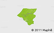 Physical 3D Map of Tbeng Meanchey, single color outside