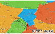 Political 3D Map of Tbeng Meanchey