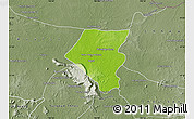 Physical Map of Tbeng Meanchey, semi-desaturated