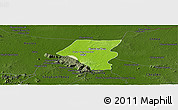 Physical Panoramic Map of Tbeng Meanchey, darken