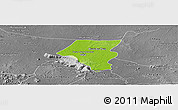 Physical Panoramic Map of Tbeng Meanchey, desaturated