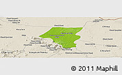 Physical Panoramic Map of Tbeng Meanchey, shaded relief outside