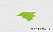 Physical Panoramic Map of Tbeng Meanchey, single color outside