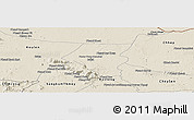 Shaded Relief Panoramic Map of Tbeng Meanchey