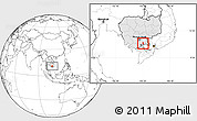 Blank Location Map of Preah Sdech, highlighted country