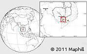 Blank Location Map of Preah Sdech, highlighted parent region