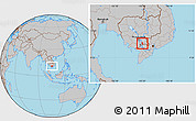 Gray Location Map of Preah Sdech