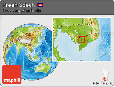 Physical Location Map of Preah Sdech