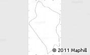 Blank Simple Map of Preah Sdech, cropped outside, no labels